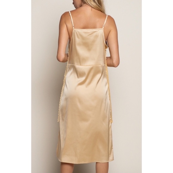 POL Black Cowl Neck Satin Midi Slip Dress - Picture 10 of 13